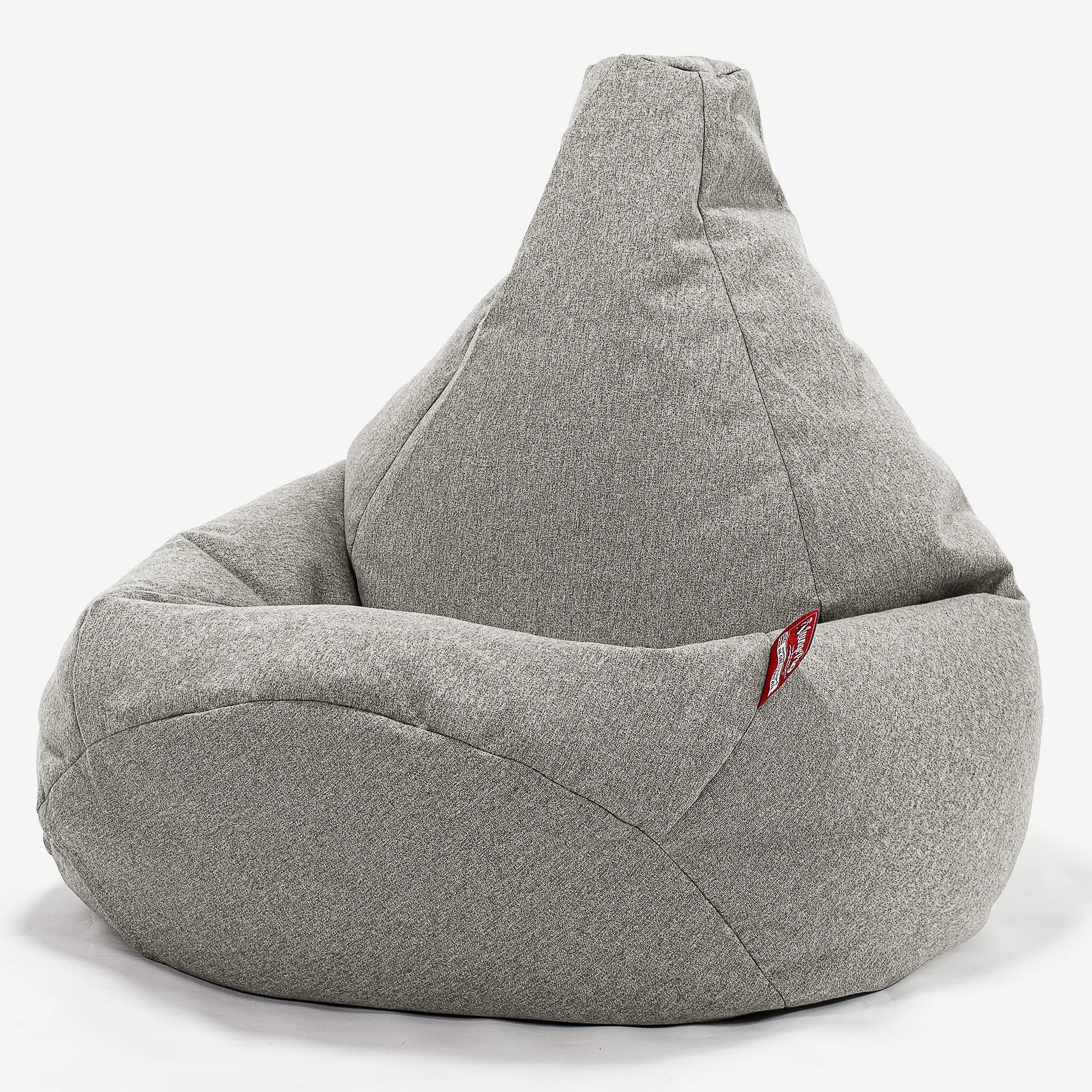 Highback Bean Bag Chair - Interalli Wool Silver